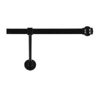 Gordijnroede Bubble Matzwart 30mm