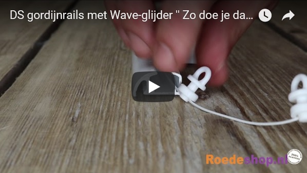 DS gordijnrails met Wave glijders voor wave gordijnen
